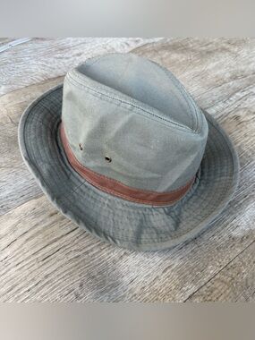 Dorfman Pacific Co. Safari M Hat Green 100% Cotton Wide Brim Outdoor Sun Hat
